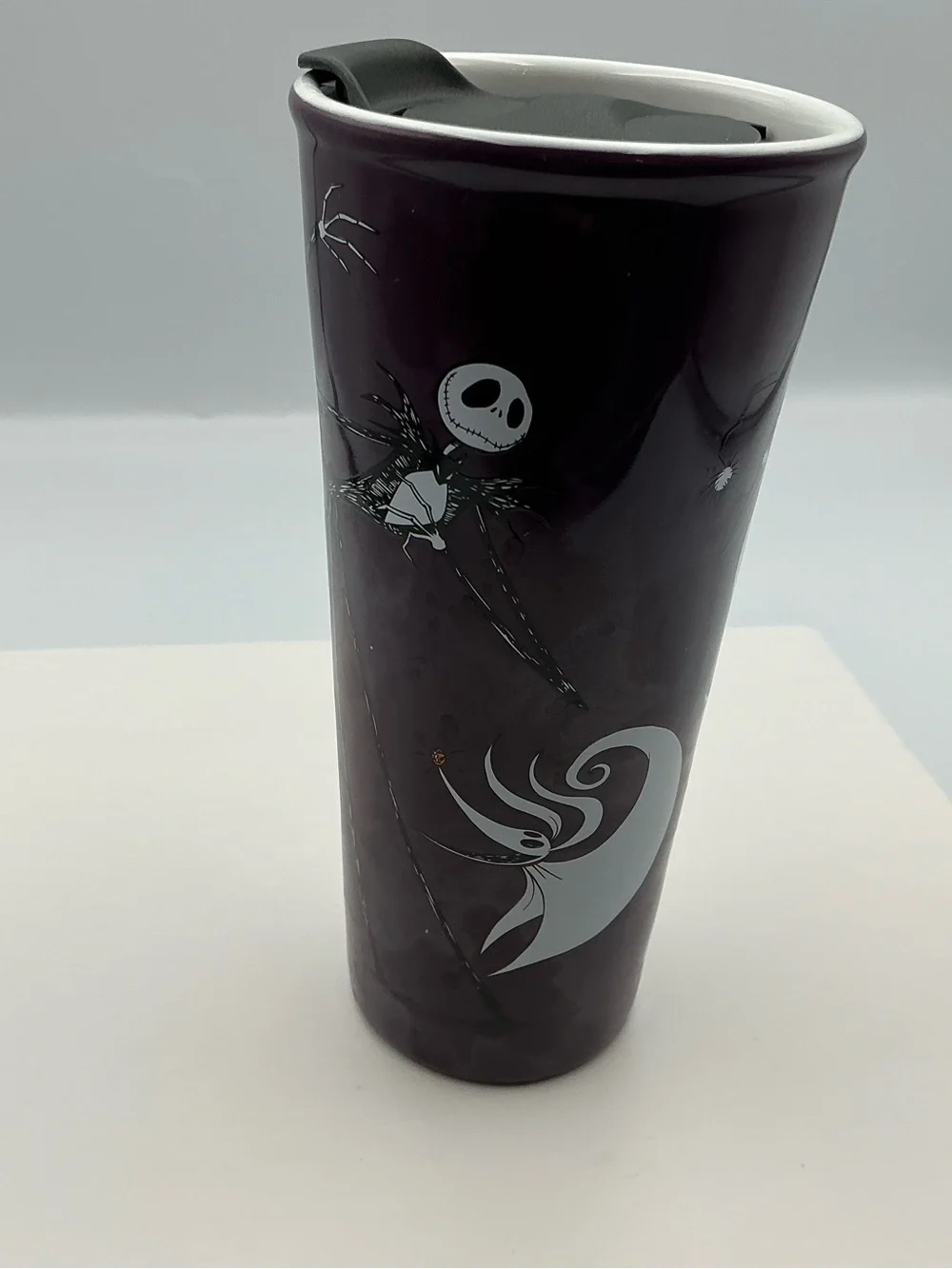 Disney Purple Jack Skellington Ceramic Travel Tumbler with Black Lid